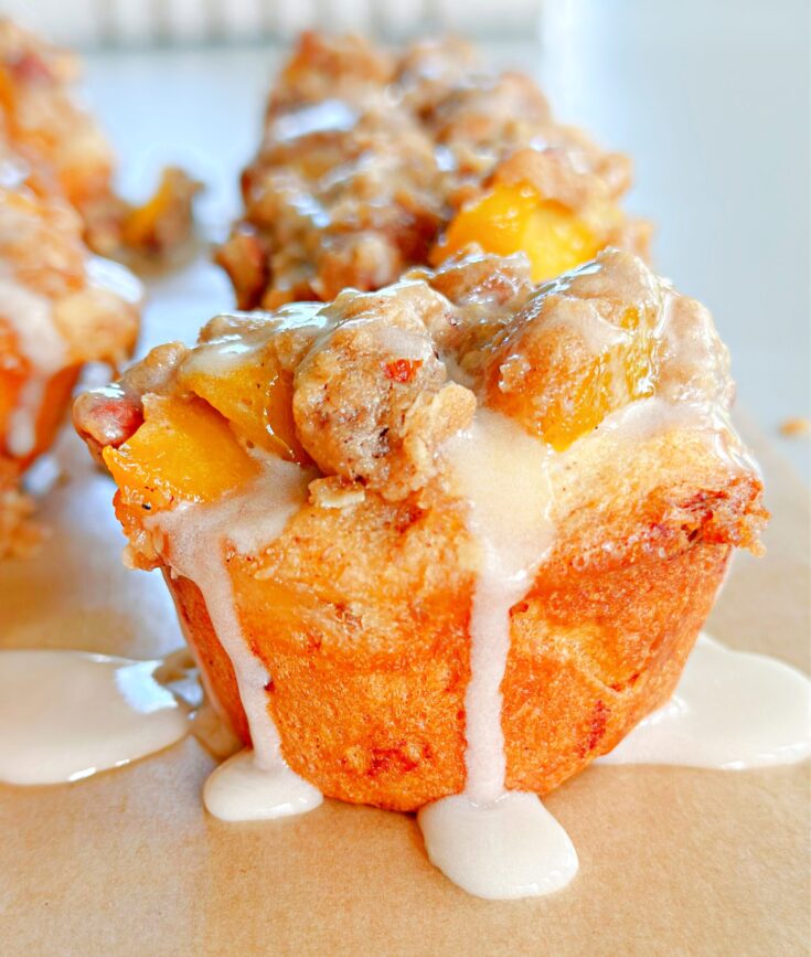 Peach Cobbler Cinnamon Roll