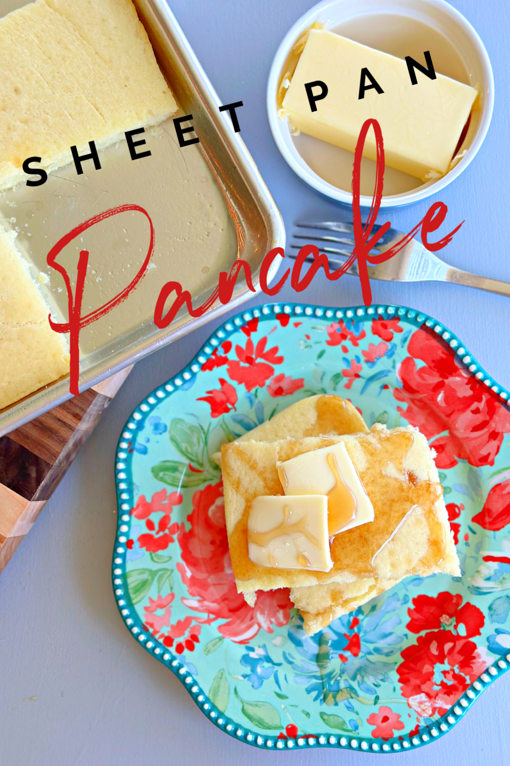 Sheet Pan Buttermilk Pancake #pancake #buttermilk #sheetpanrecipe #breakfast #onepanmeal