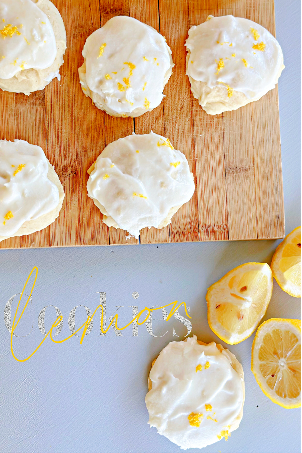 Frosted Lemon Cookies #lemon #cookies #dessert #cookierecipe #soft #delicious