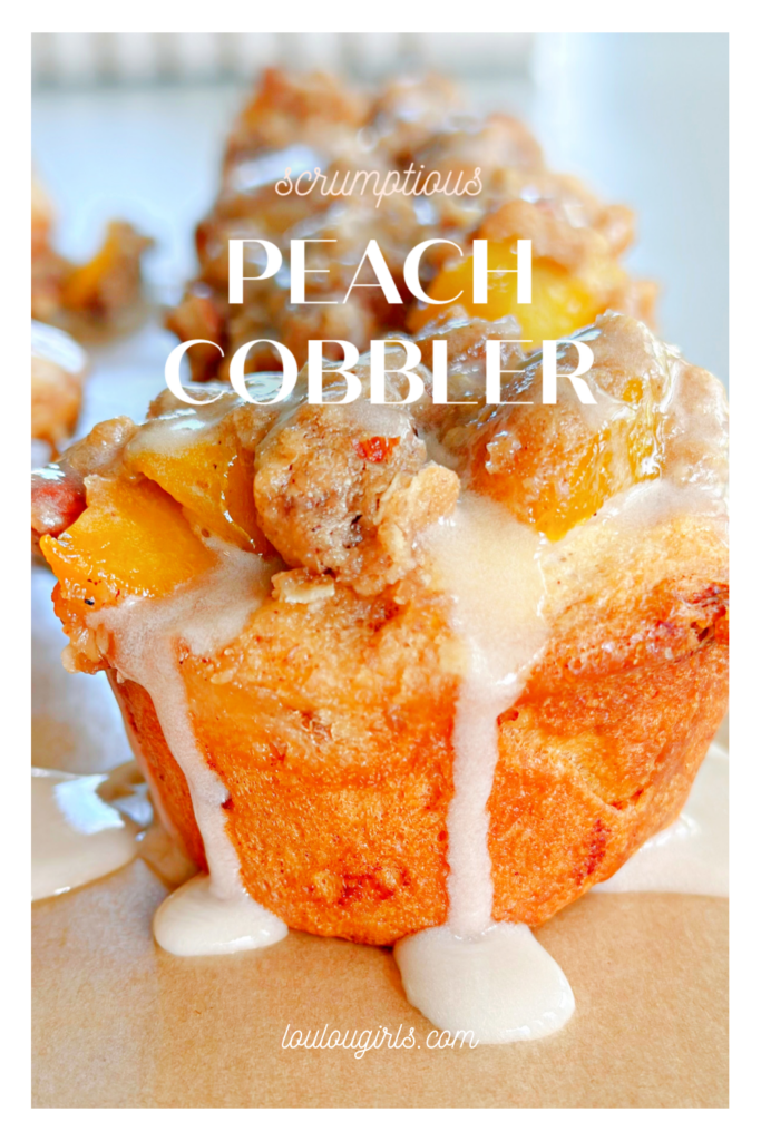 Peach Cobbler Cinnamon Rolls Recipe Lou Lou Girls
