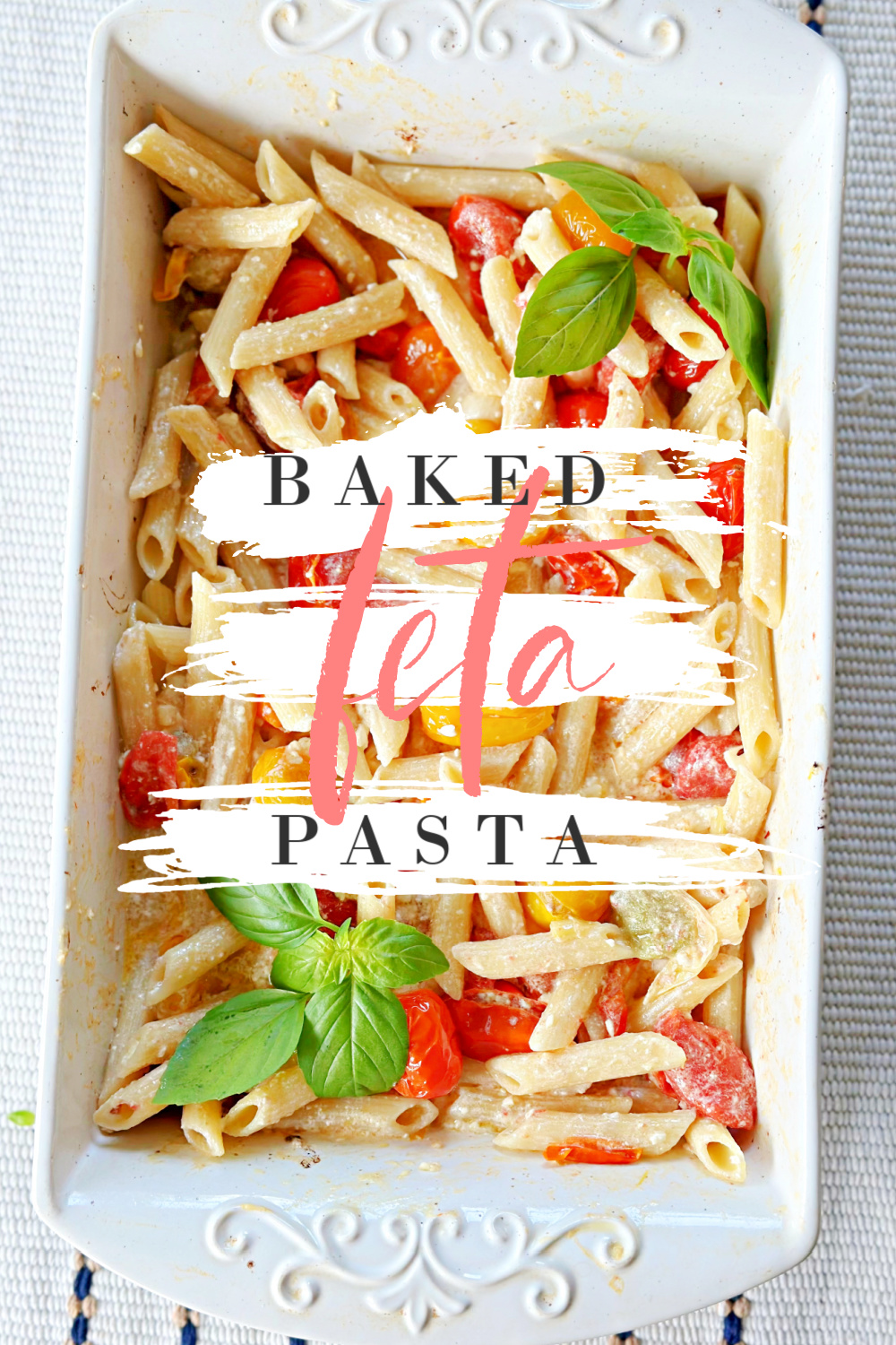 Baked Feta Pasta #feta #bakedrecipe #pasta #easydinnerrecipe #dinner #familydinner #weeknightdinner