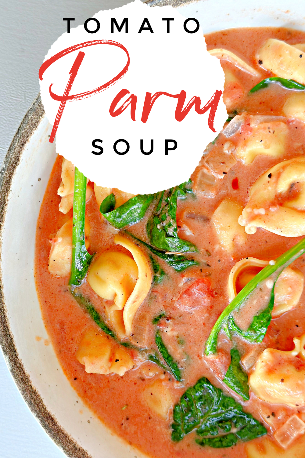 Tomato Parm Soup #tomato #soup #pastarecipe #onepanmeal #fallrecipe #easydinnerrecipe #dinner