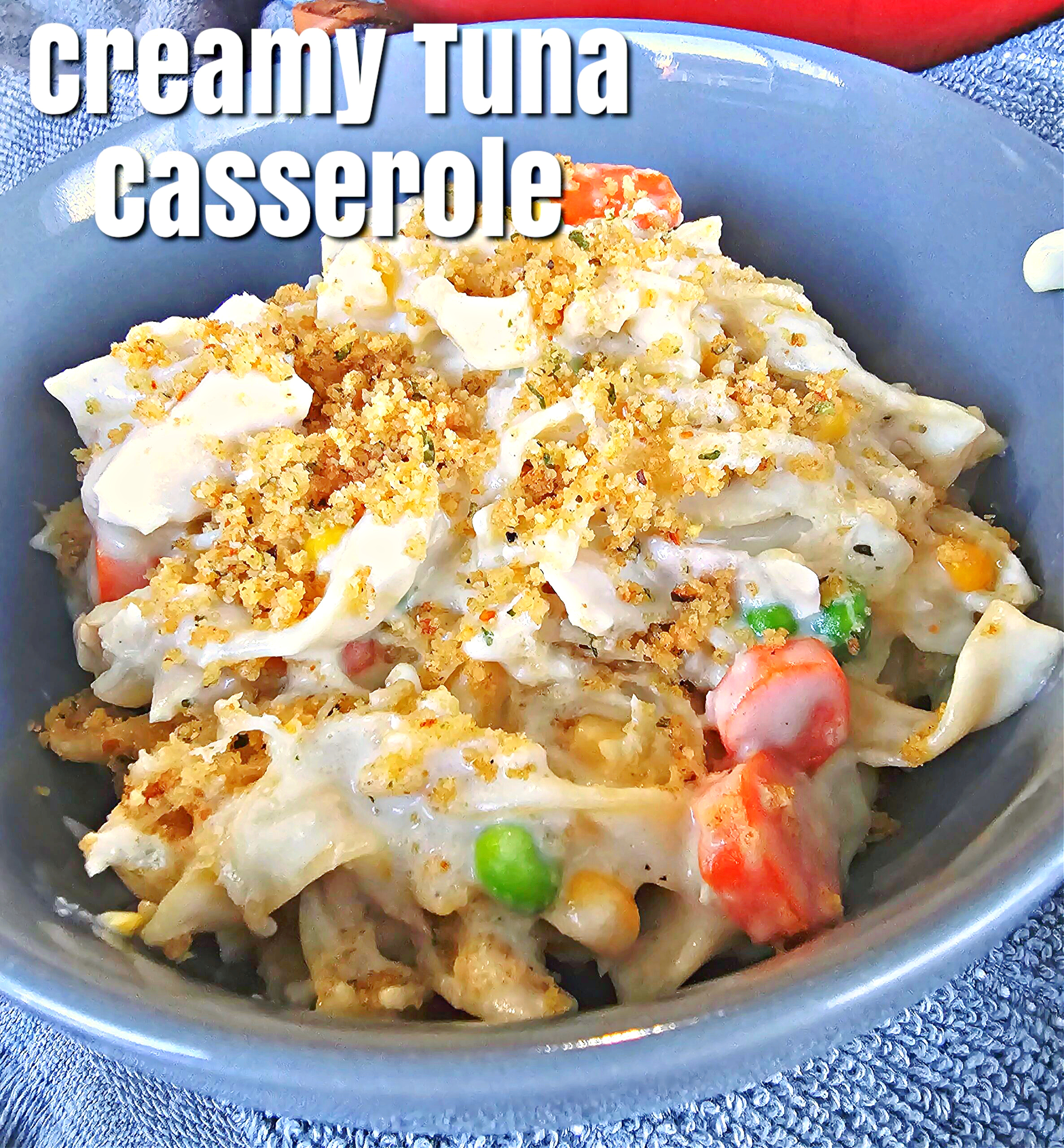 Creamy Tuna Casserole #tuna #casserole #onepanmeal #easydinnerrecipe #familydinner