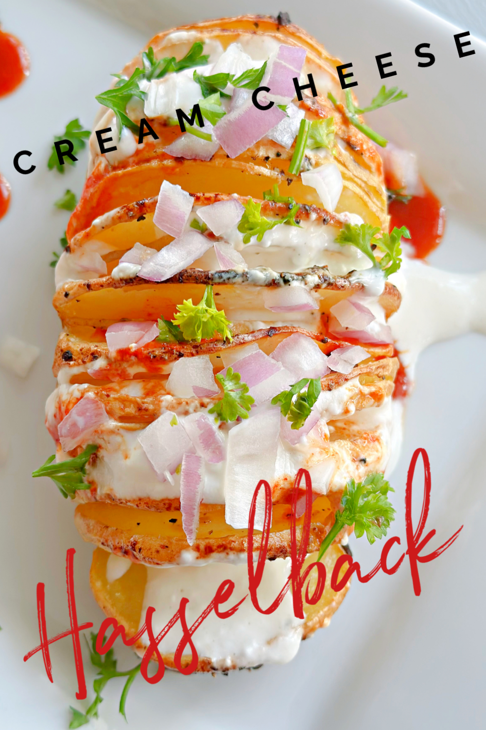Cream Cheese Hasselback Potatoes #hasselback #potatorecipe #sidedish #dinner 