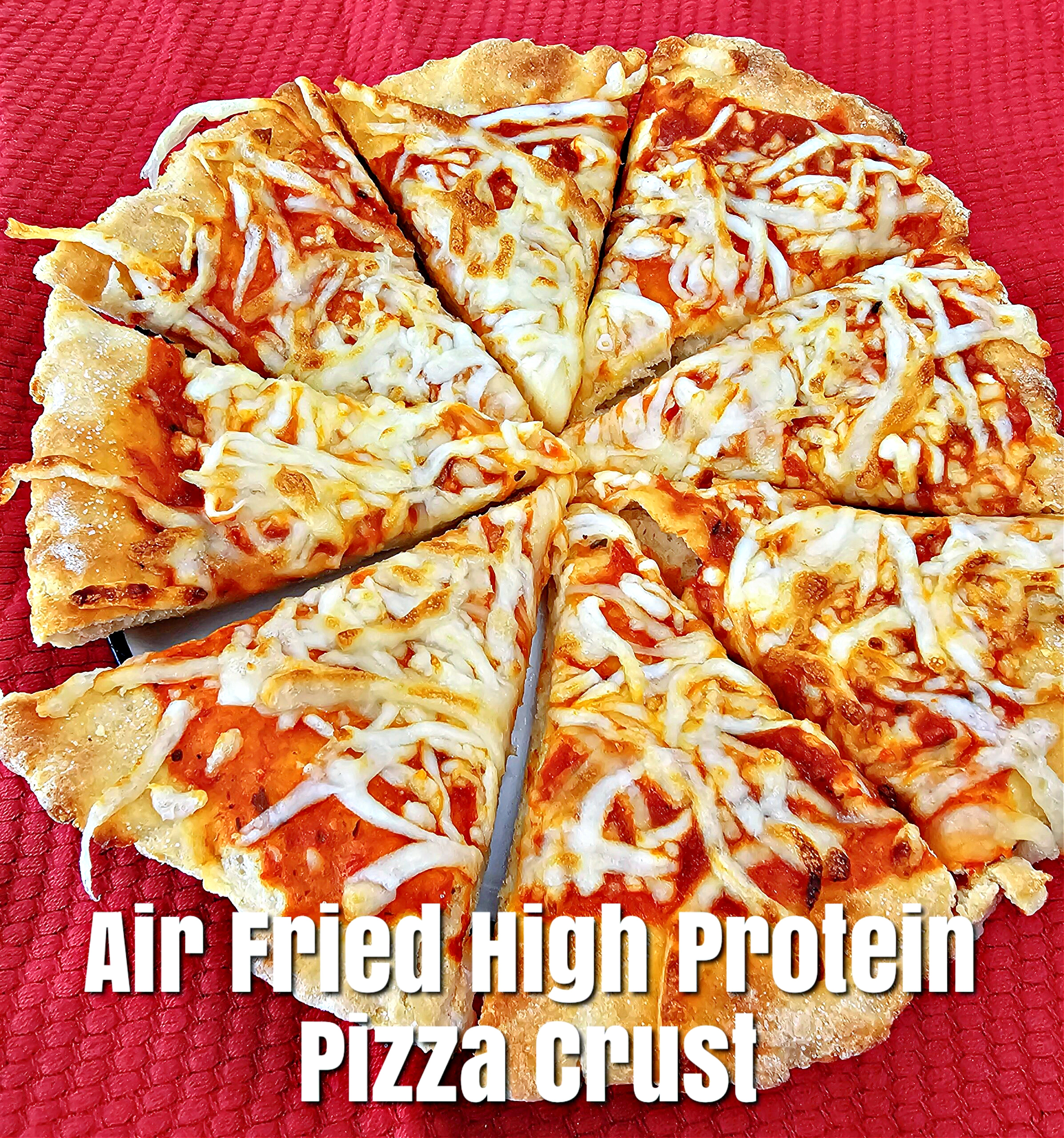 Air Fried High Protein Pizza Crust #airfryer #pizzacrust #pizza #highprotein #dinner 