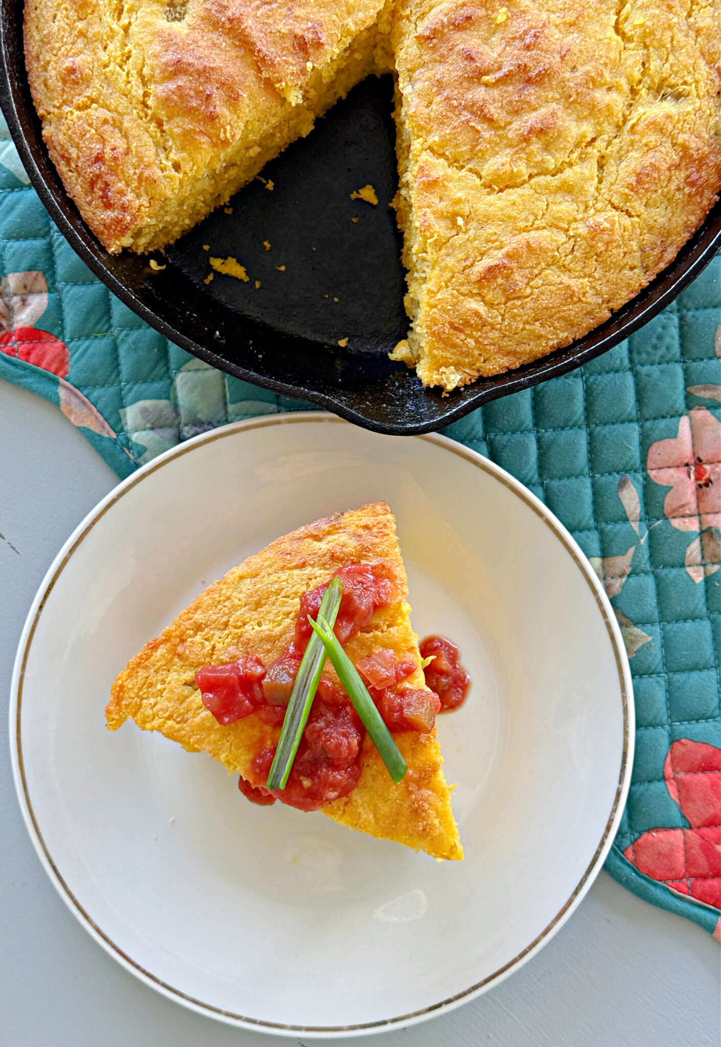 Chile Rellenos Cornbread - Lou Lou Girls