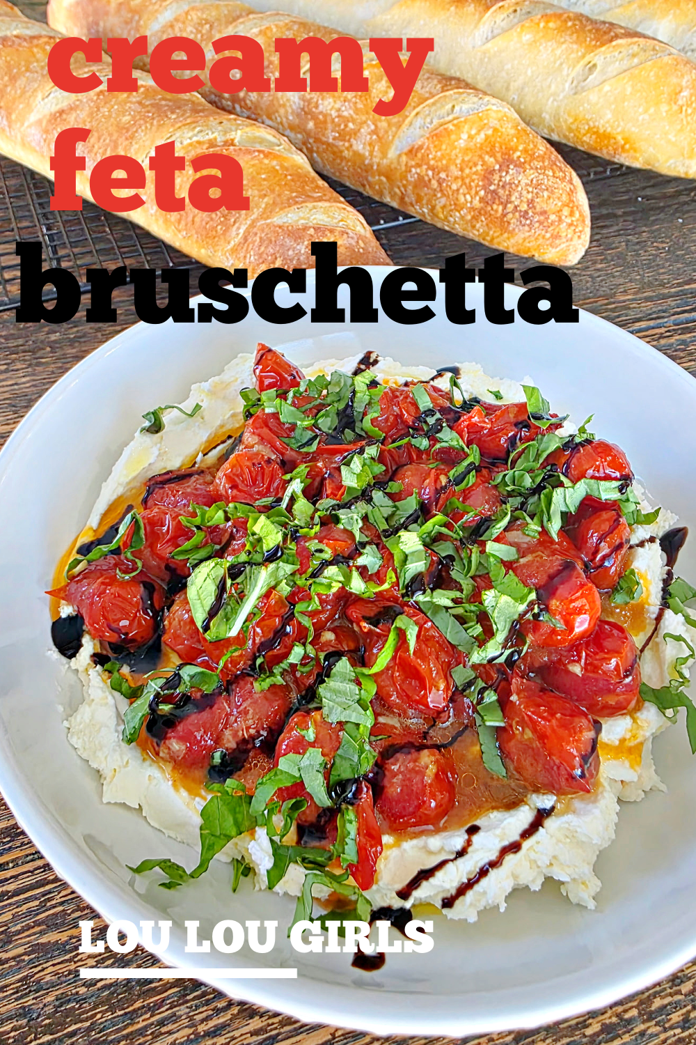 Creamy Whipped Feta and Bruschetta Dip #creamy #whipped #feta #bruschetta #dip #recipe #appetizer