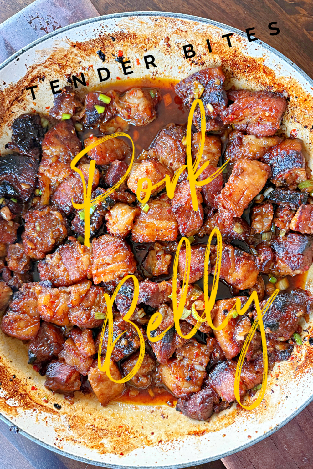 Sticky Honey Soy Pork Belly Bites with Jalapeño Slaw #sticky #honey #porkbelly #bites #jalapeno #slaw #recipe #dinner