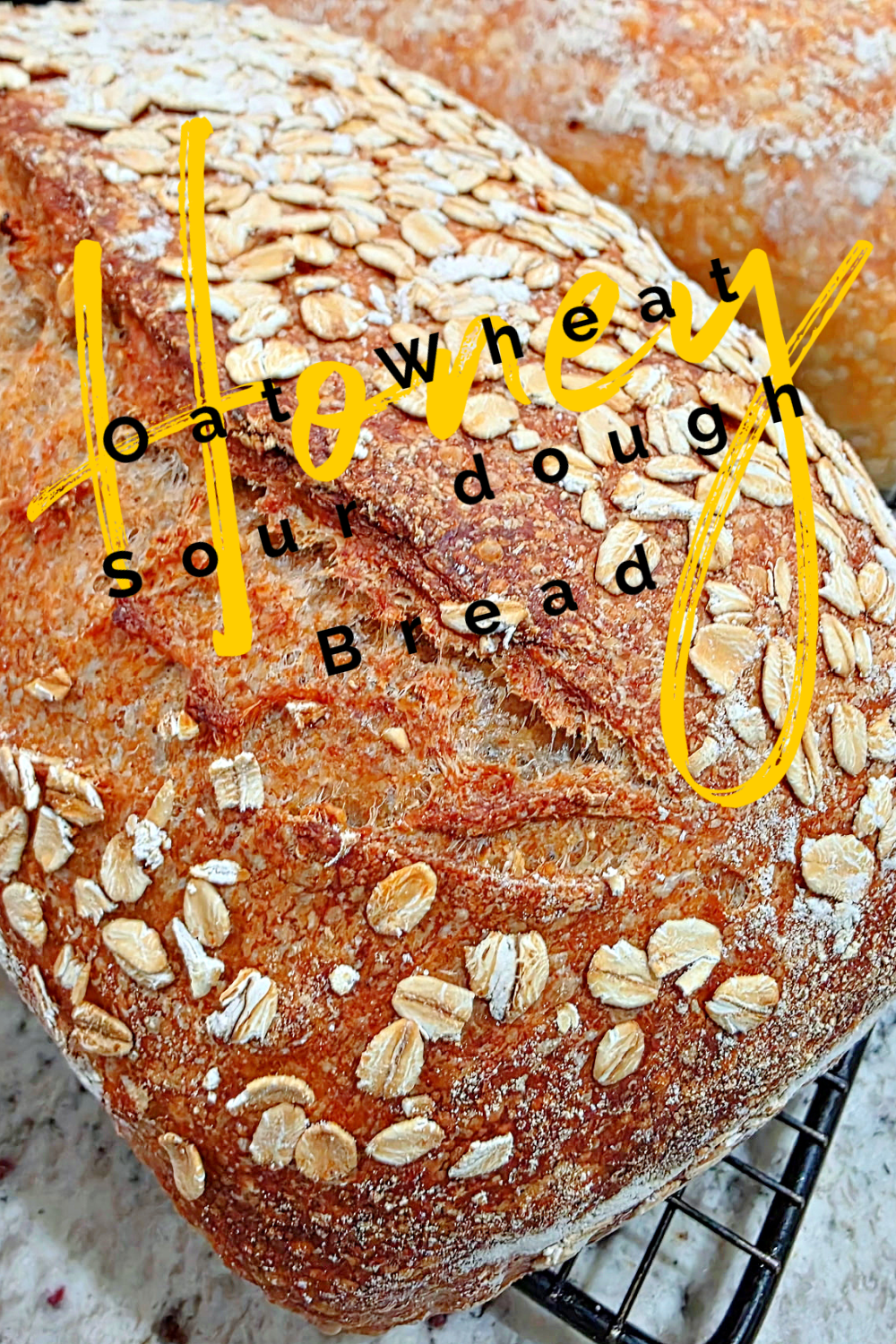 Honey Oat Wheat Sourdough Bread #honey #oat #wheat #sourdough #bread #recipe