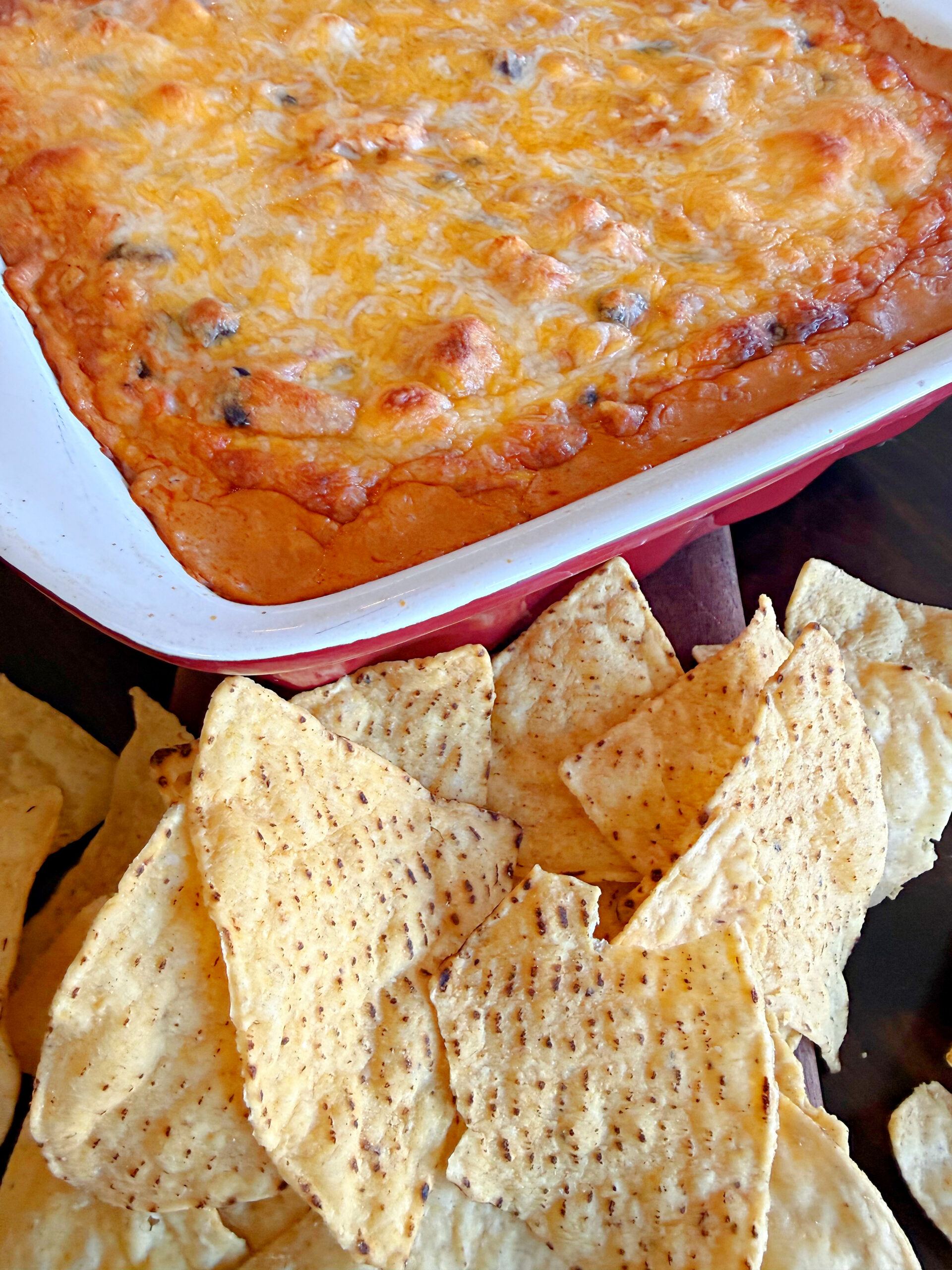 CREAMY CHICKEN ENCHILADA DIP CASSEROLE