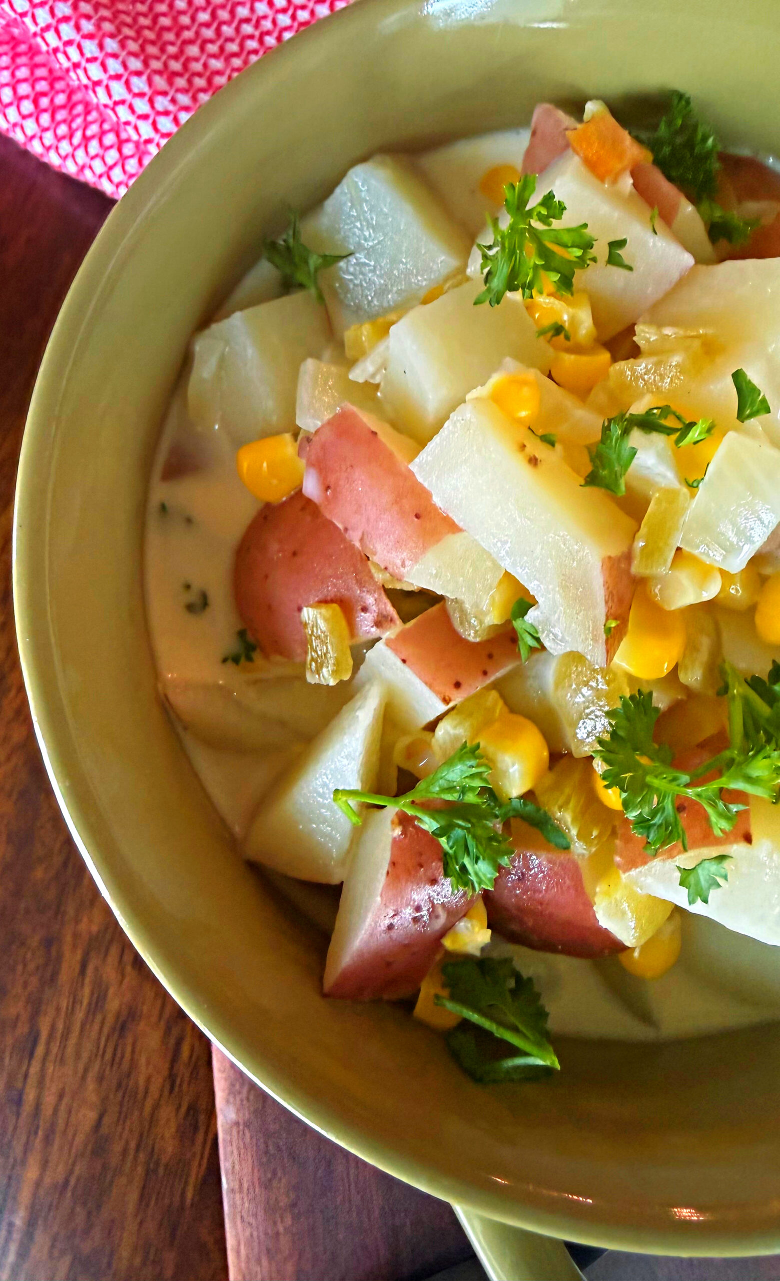 Creamy Potato Corn Chowder with Green Chiles