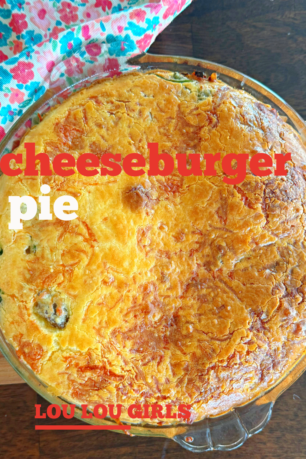 Cheeseburger Pie with Baby Spinach #beef #babyspinach #pie #recipe #dinner