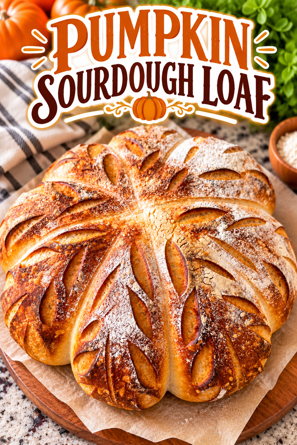 Pumpkin Sourdough Loaf #pumpkin #sourdough #loaf #bread #recipe